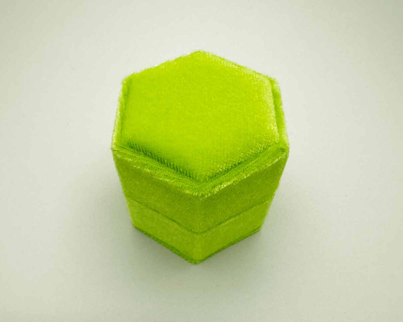 Velvet Ring Box in Green by Anomaly Jewelry