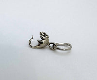 rat hoop earring silver