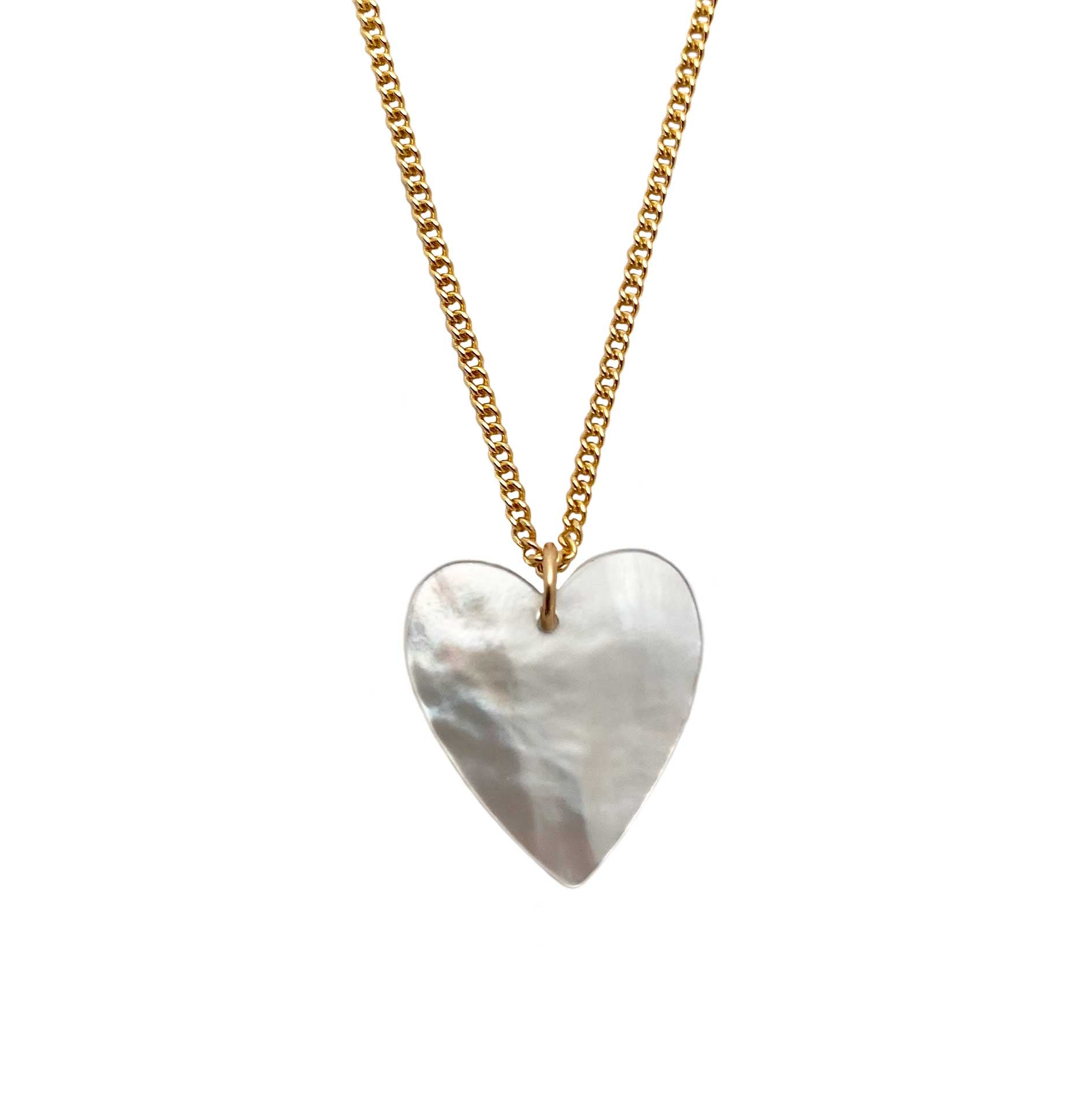 Mother of Pearl Heart Necklace Small – Anomaly