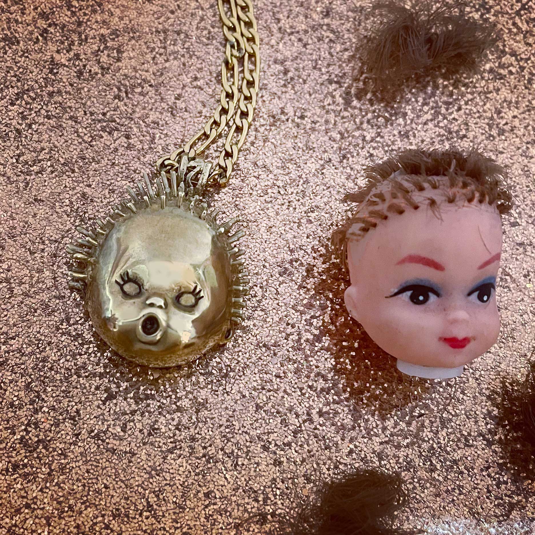 Doll deals head necklace